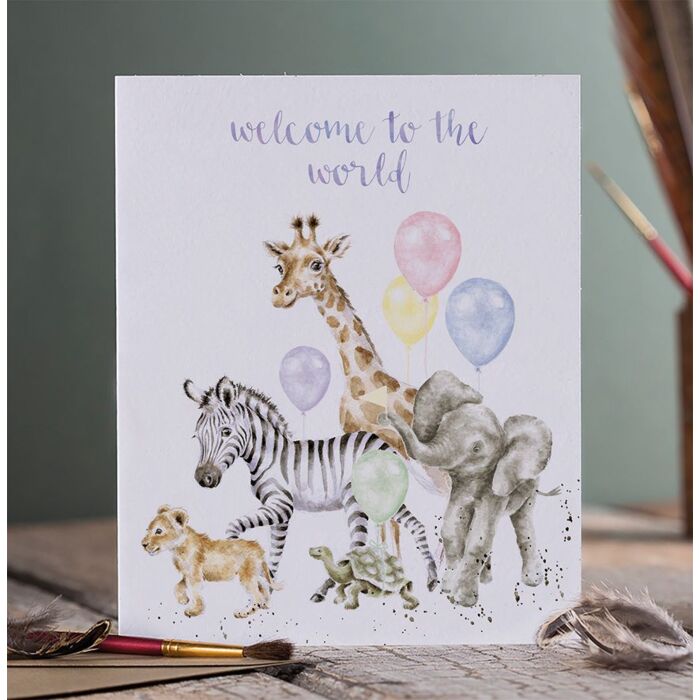 Wrendale Designs "Welcome to the World" Wild Animal New Baby Card